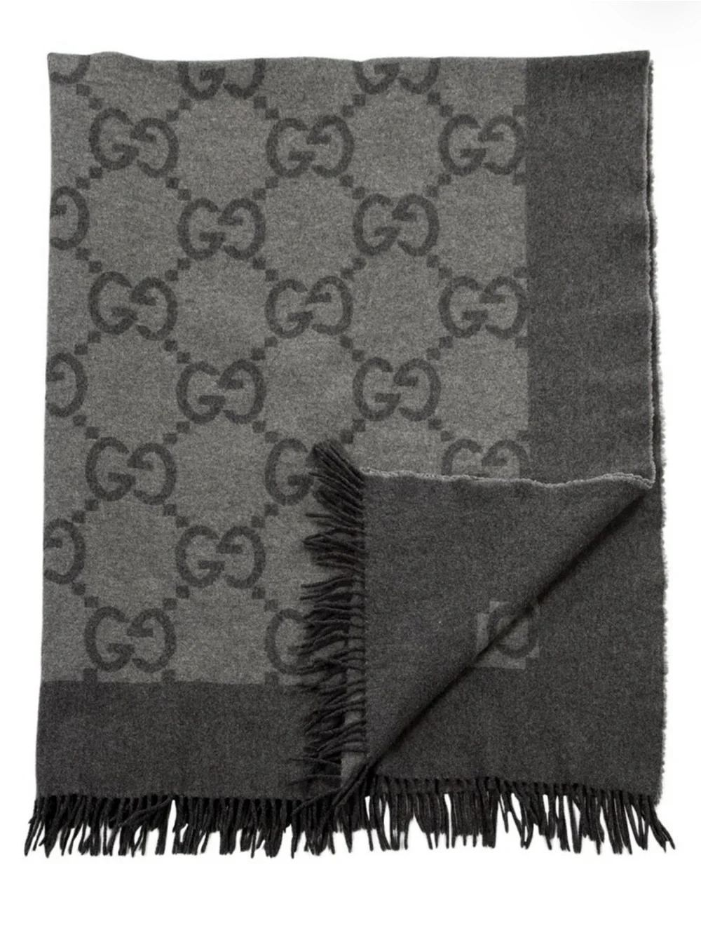 Gucci Home Blanket Two-Tone Gray- Wool & Cashmere